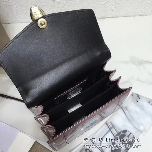 BVLGARI寶格麗 專櫃新款 蛇頭扣環 漆皮手提肩背斜挎包 可拆卸肩帶 38329 FYD1399